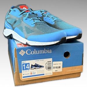 NEW IN BOX - Columbia Men’s Vitesse Outdry Sneakers, Blue, Size 14